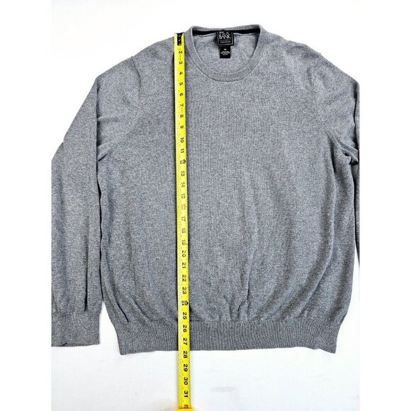 Jos. A. Bank Size 2XL Men's Gray Traveler Long Sleeve Pima Cotton Crew Sweater - Picture 7 of 8